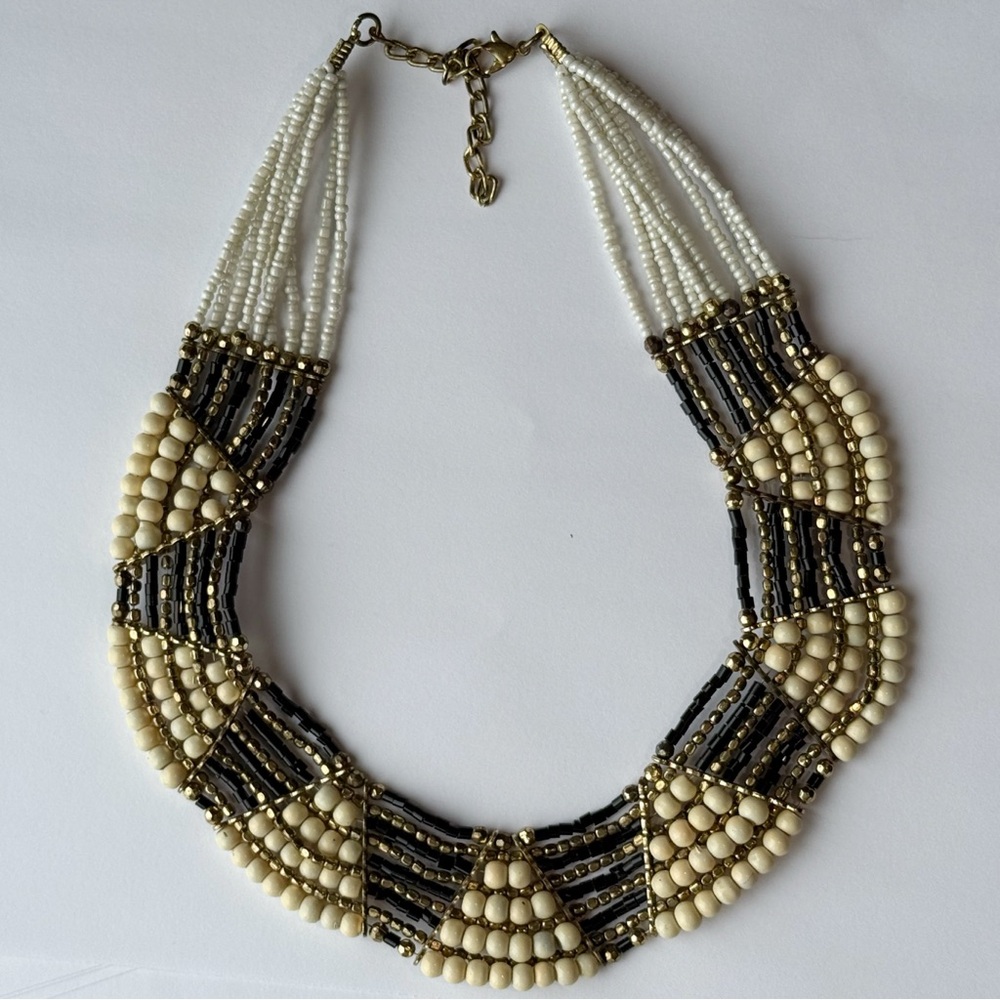 Vintage Beaded Statement Necklace